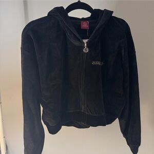 CNCPTS (concepts) Velour Cropped Zip Hoodie